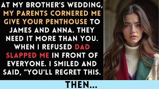 At My Brother's Wedding, My Parents Demanded My Penthouse  I Refused—dad Slapped Me  I Chose Rev