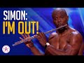 Simon Cowell STORMS OFF After Terry Crews Plays Flute with Stripper Act!