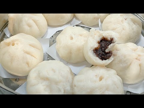 How to make Chinese Steam Black Bean Bun | របៀបធ្វើ នំប៉ាវស្នូលសណ្ដែកខ្មៅ | วิธีทำซาลาเปาไส้ถั่วดำ