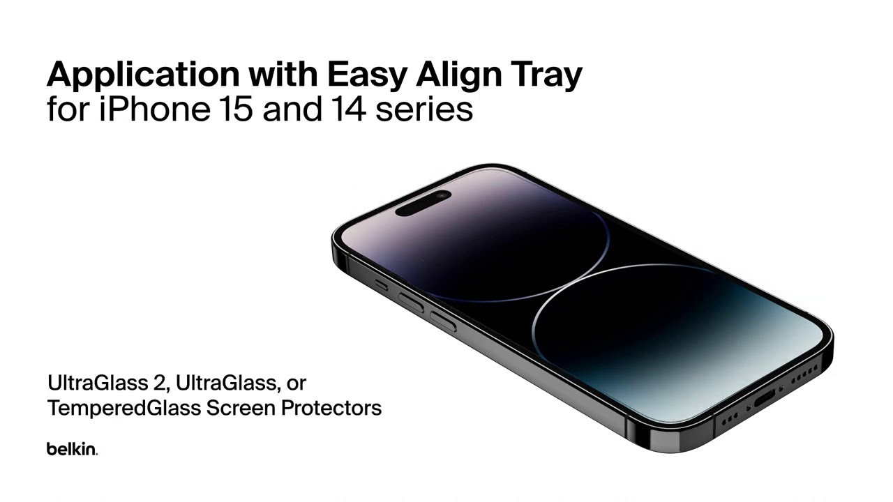 iPhone 15 screen protector made with UltraGlass 2 | Belkin US