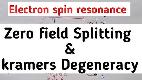 Zero field Splitting and kramers Degeneracy