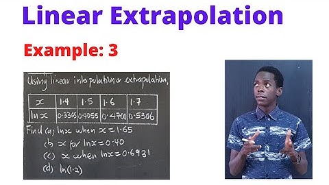 Linear interpolation and extrapolations: example 3.............#africastruggle.