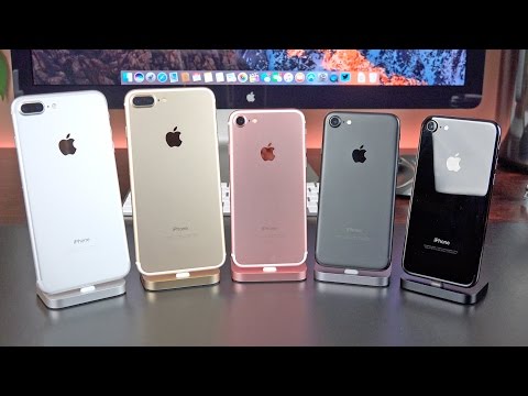 Apple Iphone 7 Vs 7 Plus Unboxing Review All Colors Youtube