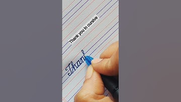 Thank you in cursive writing | how to write "thankyou" #calligraphy #cursivewriting #shorts