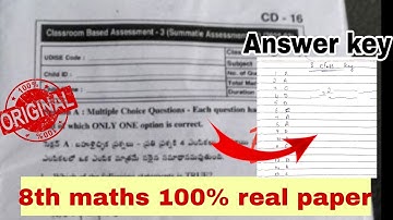 8th maths sa2 cba3 answer key 2023🔥class 8th maths sa2 cba3 question answer key