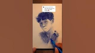 Gambar Billy Samuel only pen #ballpenart #billysamuel #sketsawajah #drawing  #portraitart #pulpen