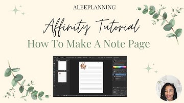 How To Make A Note Page Printable Affinity Time Lapse #affinitypublisher #notes #printable #planning