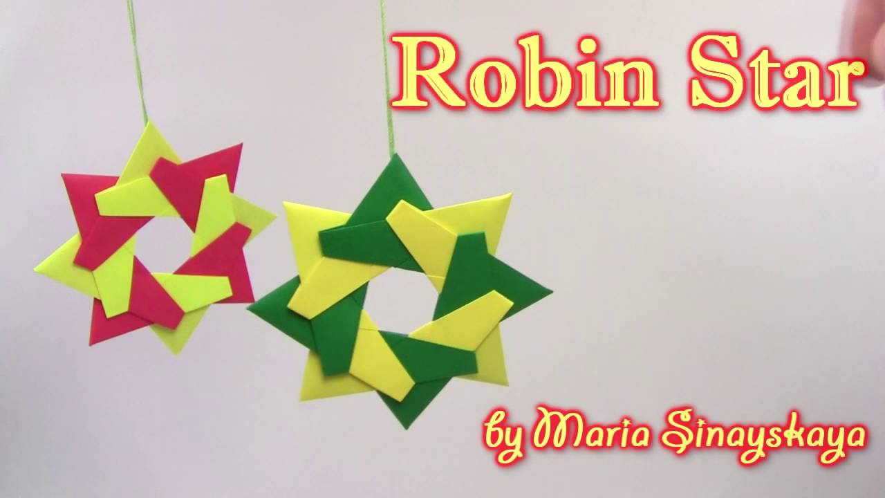 christmas origami robin star by maria sinayskaya yakomoga origami tutorial my crafts and diy origami de natal tutorial de origami projeto origami