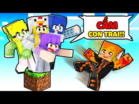 MÌNH SINH TỒN TRÊN 1 BLOCK CHỈ CÓ CON GÁI TRONG MINECRAFT