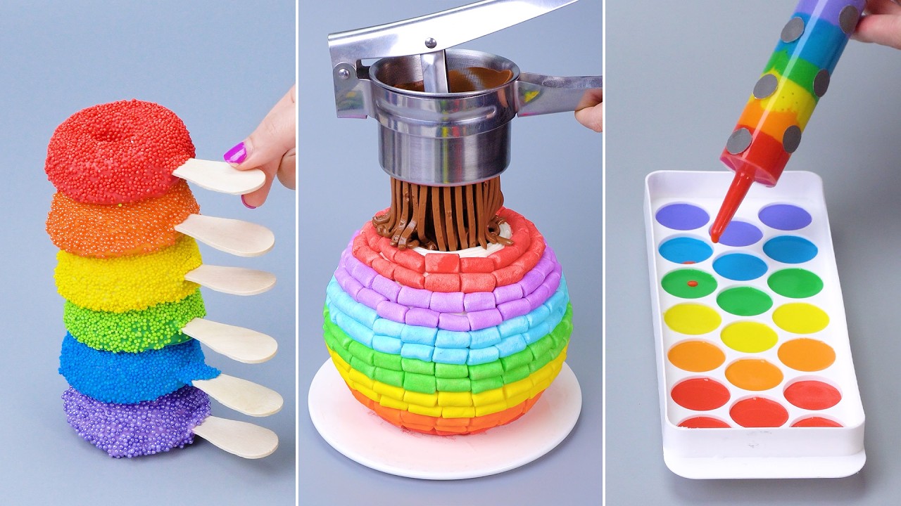 Tantangan Cokelat Buatan Sendiri yang Memuaskan 🌈 Making Rainbow Chocolate Dessert Is Super Easy