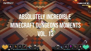 Absolutely Incredible Minecraft Dungeons Moments Vol. 13 Fast Boss Fight Evoker & Illusioner