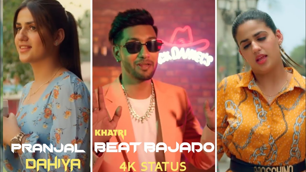 BEAT BAJADO Song: Full Screen Status | Pranjal Dahiya | KHATRI | Manisha| New Haryanvi Songs 2022 |