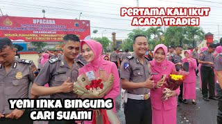 Momen Yeni Inka Bingung Cari Suami Saat Tradisi Kenaikan Pangkat Polres Blora