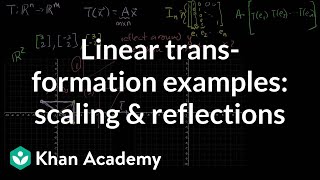 Linear transformation examples: Scaling and reflections | Linear Algebra | Khan Academy