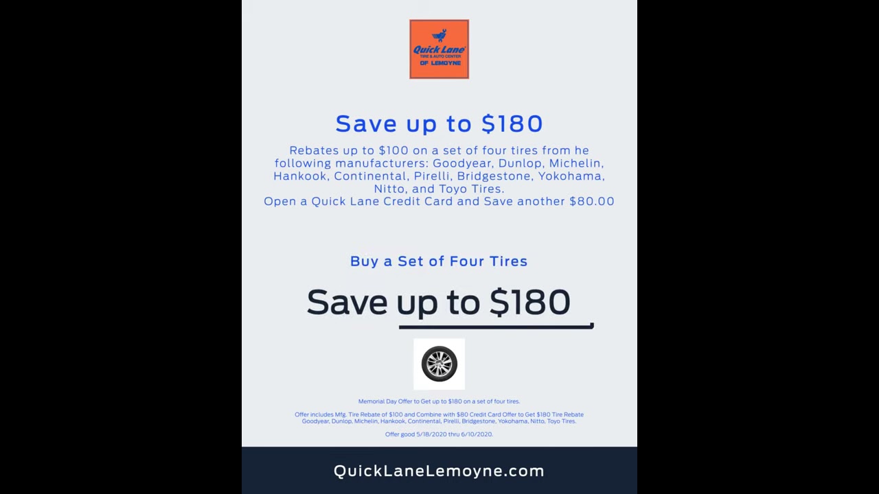 Memorial Day Tire Rebate Event YouTube