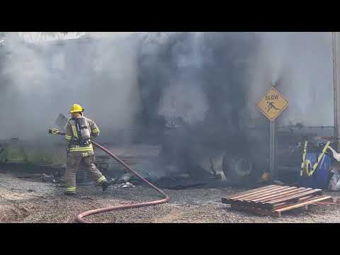 Trailer Fire Cobourg August 20, 2021