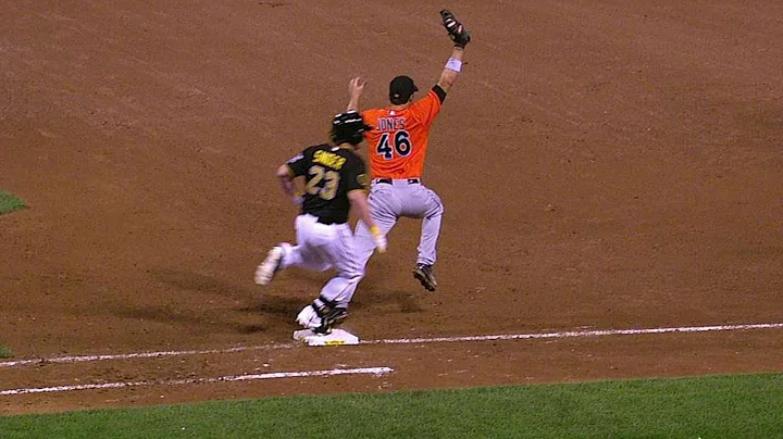 MIA@PIT: Out call overturned in the 8th inning