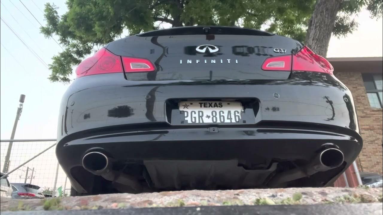 G37 muffler delete test pipes and resonator 12 YouTube