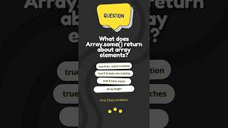 Array.some() in JavaScript 🤔 Do You Know This? | JS Quiz #javascript #quiz  #coding #codingshorts
