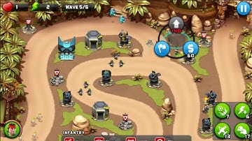 Alien Creeps TD - Level 8 Snake Way - Veteran Mode (Without Tesla and Support)