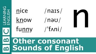 English Pronunciation 👄 Consonant - \/n\/ - 'nice', 'funny' \& 'son'