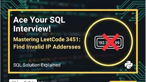 Find Invalid IP Addresses – LeetCode 3451 Explained (PostgreSQL Tutorial)