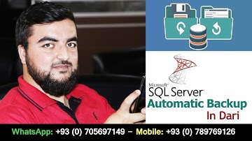 Maintenance Plan for Automatic Backup using SQL Server - in Dari By Farmanullah Zaland