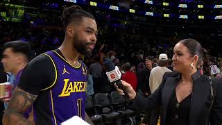 D'Angelo Russell talks 44 points \& Lakers win, Postgame Interview 🎤