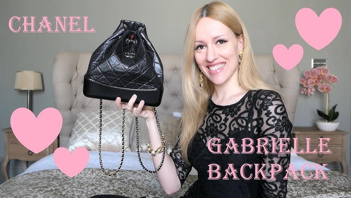 Review of the Chanel Gabrielle Backpack Small Black Aged Calfskin 