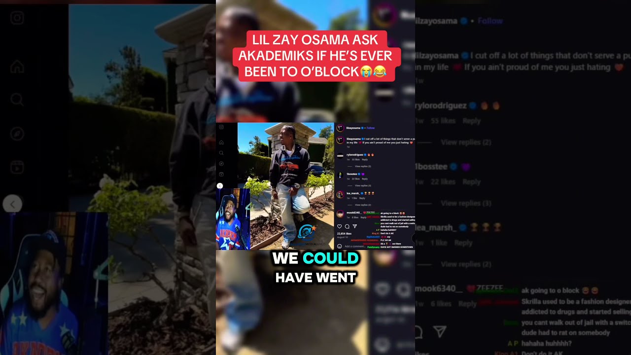 LIL ZAY OSAMA ASK AKADEMIKS IF HE S EVER BEEN TO O BLOCK Funny Djakademiks Chicago