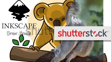 Proses Tracing Vector Koala pakai Inkscape buat upload Shutterstock Sampai Approve