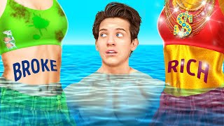 Rich Vs Broke Camping Hacks Extreme Gadgets At The Beach Funny Relatable By La La Life