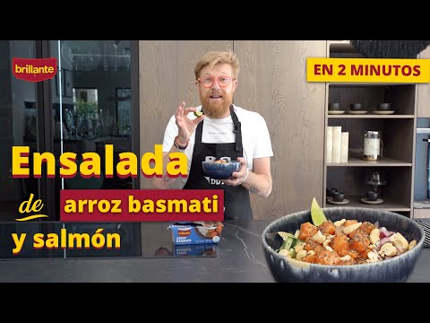 Ensalada de arroz basmati y salmón