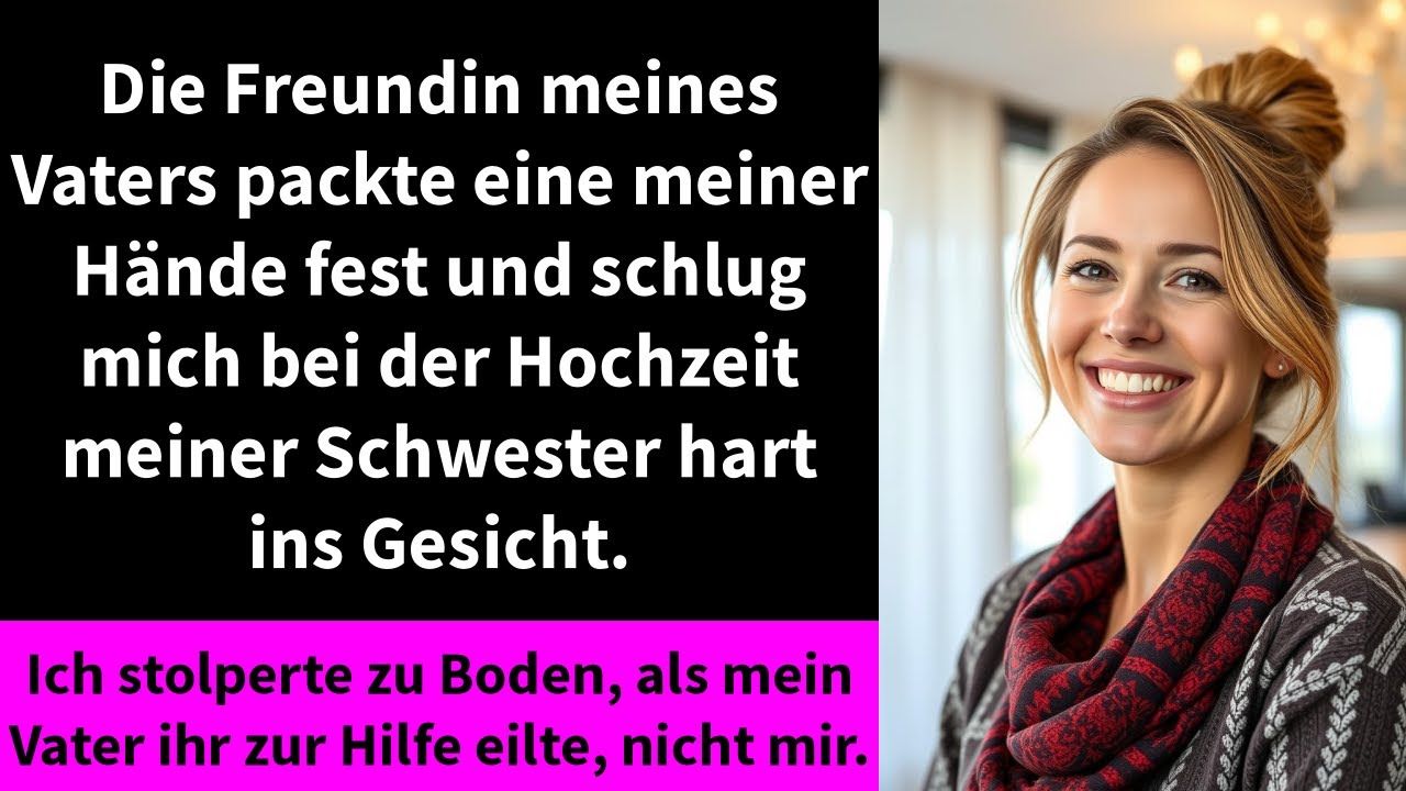 Mit 32 hatte ich alles erreicht, wovon ich geträumt hatte – bis die Hochzeit meiner Schwester zu einem einzigen Albtraum wurde. Kassandra, die Freundin meines Vaters, flüsterte ihm ständig etwas...