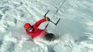 Snowkite La Thuile School Allo Spot Al Piccolo San Bernardo.video By Fabrizio Biancardi.