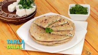 Paneer and Onion Stuffed Paratha (Calcium Rich Recipe) by Tarla Dalal