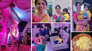 வீட்லயே set போட்டாச்சு 😍 Family Function Vlog | Simple lunch and Makeup look | Twins vegkitchen