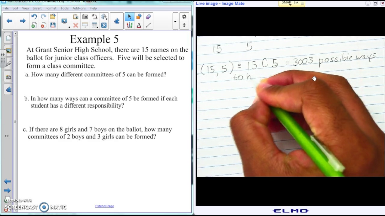 Permutation and combination worksheet answers