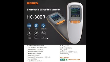 Henex HC-300RS Wireless Portable Mini Scanner with LCD Scanner QR 1D 2D barcode Scan
