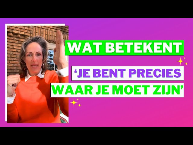 Wat betekent: Je bent precies waar je moet zijn?! | Liesbeth LIVE Business Motivation afl. 73