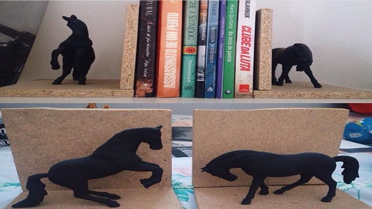 DIY Aparador de Livros Decorativo YouTube Artesanato Com Madeira Pregos E Linha ~ DIY Aparador de Livros Decorativo YouTube