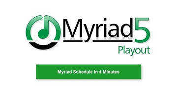 Myriad Schedule In 4 Minutes
