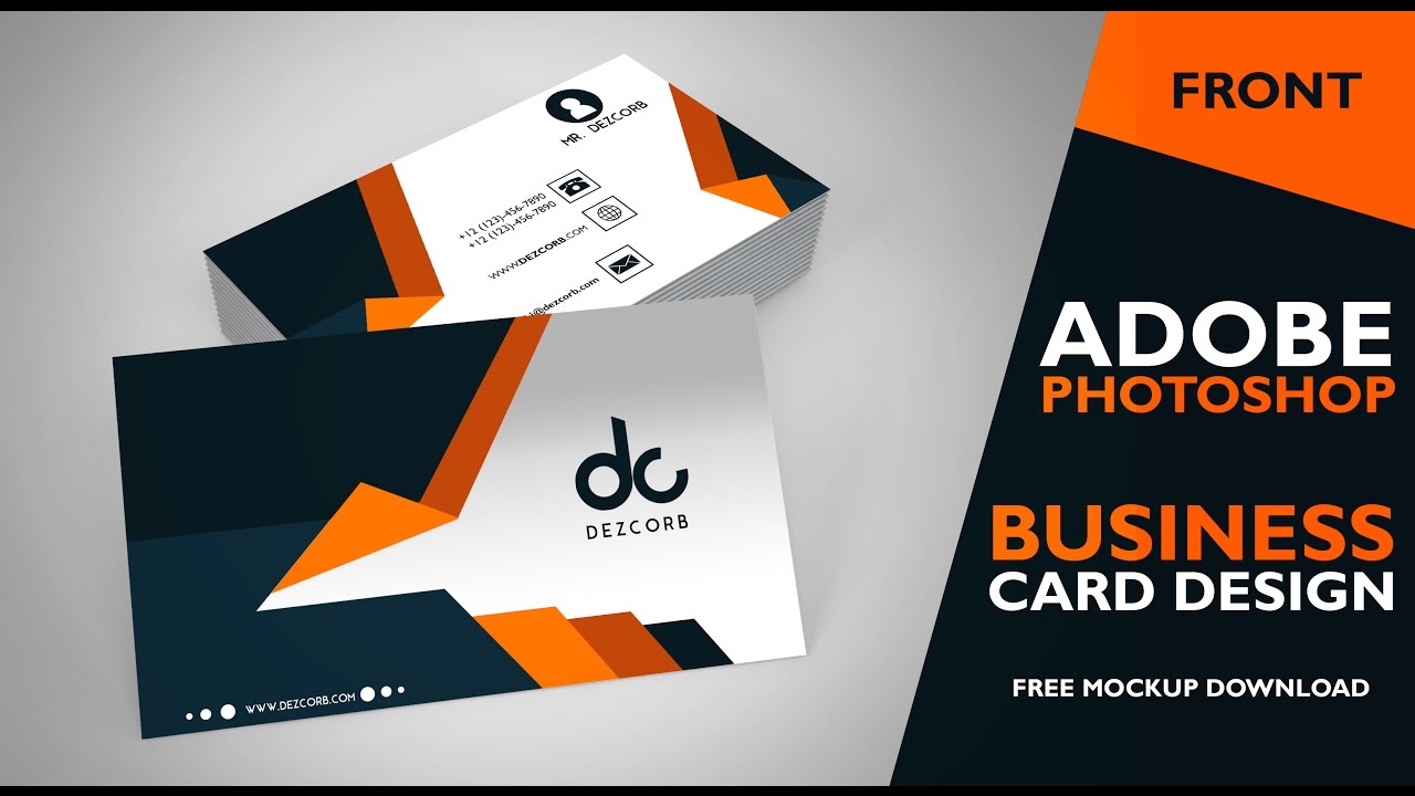 business card design in photoshop cs23  Front  Photoshop Tutorial Intended For Business Card Template Photoshop Cs6