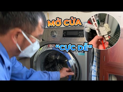 cách mở cửa máy giặt electrolux