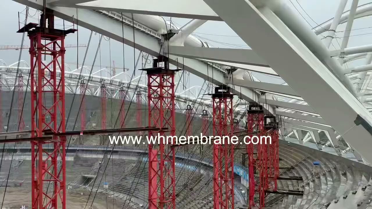 PTFE facade ETFE air cushion roof for large span stadium 
