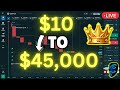 Turn 10 to 45000 trading binary options live 2024 best quotex trading strategy for beginners