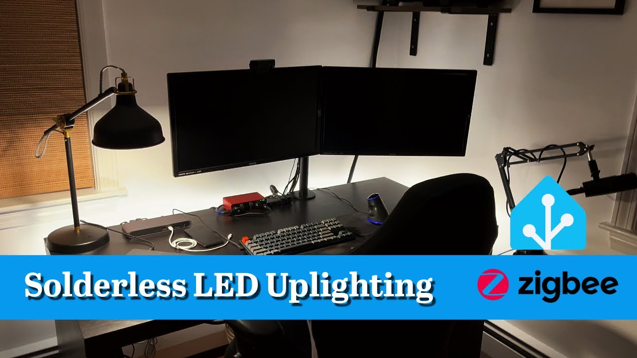 DIY Zigbee Desk Lighting: Solderless LED Uplighting