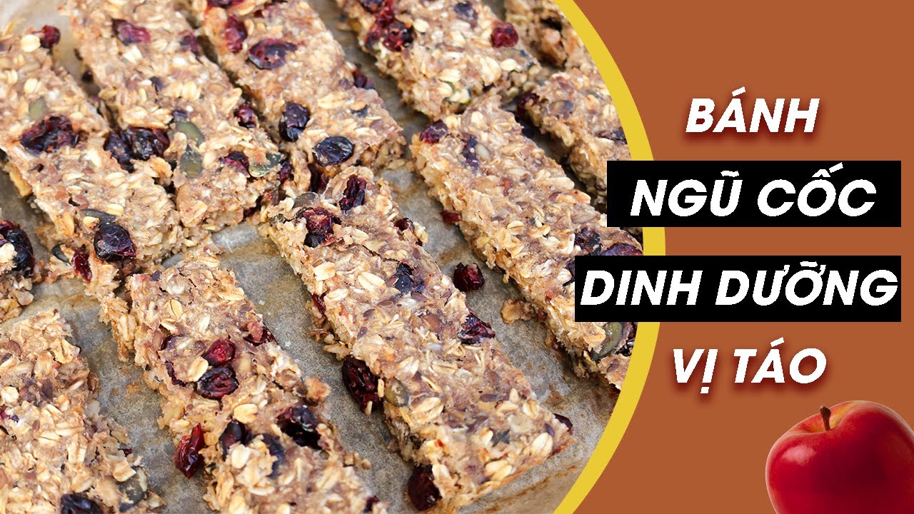 BÁNH NGŨ CỐC DINH DƯỠNG VỊ TÁO – BAKED APPLE ENERGY BARS