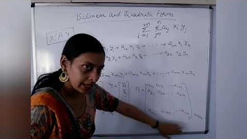 Bilinear and quadratic form part 1