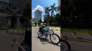 Ride Motorcycle At The City